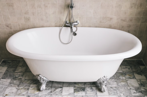 free standing tub with shower